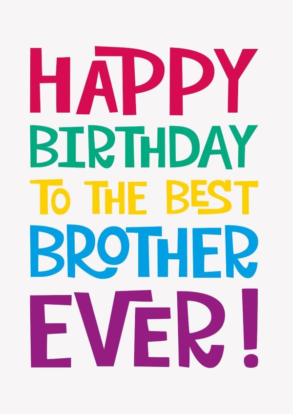 Best Brother Birthday Card created by Poppy Lane