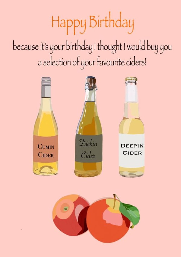 adult rude Birthday Card 21965 created by @hunky.doryart