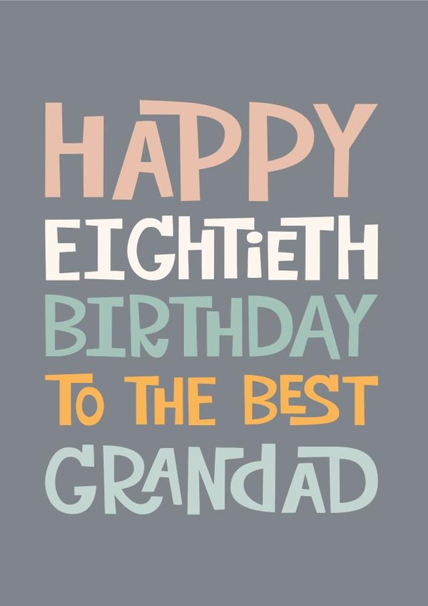 Grandad's 80th Birthday Card created by Poppy Lane