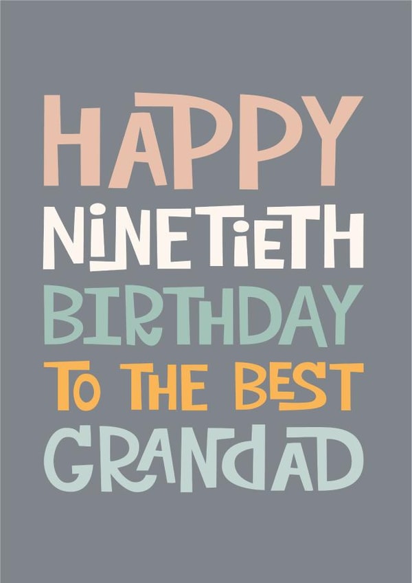 90th Birthday Card For Grandad created by Poppy Lane