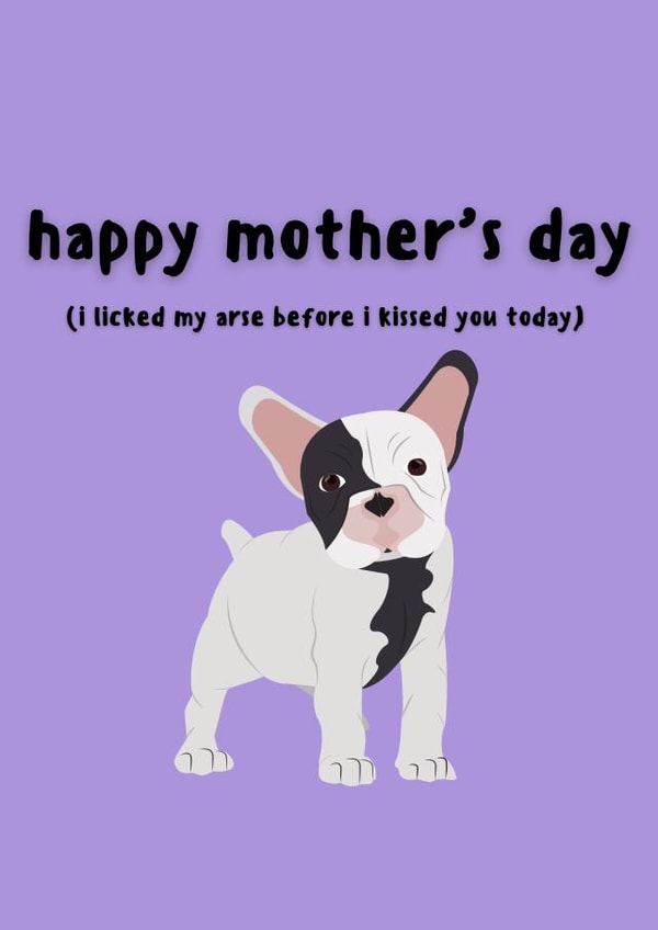 pug puppy Mothers Day Card 31176 created by EalainXDesigns