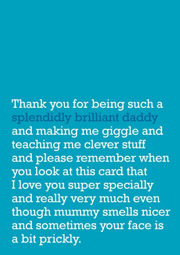 poem dad Father's Day Card 47107 created by The Right Lines