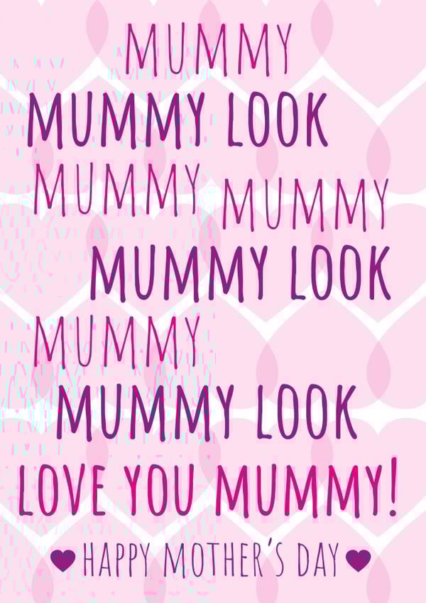 mummy look Mothers Day Card 47170 created by AG77 Design