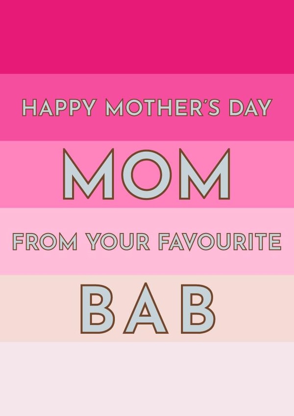 mom bab Mothers Day Card 21975 created by Quirky Cards