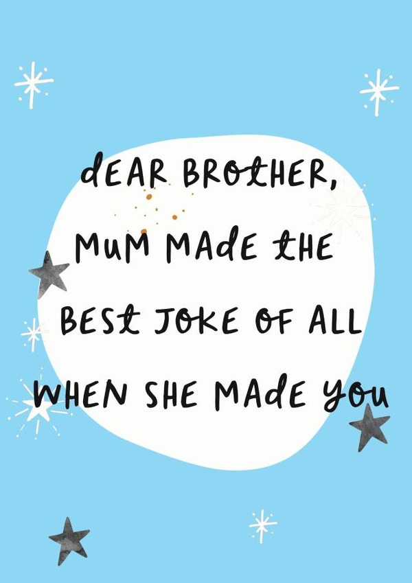 brother cheeky Birthday Card 6819 created by Vanilla Frosting Studio