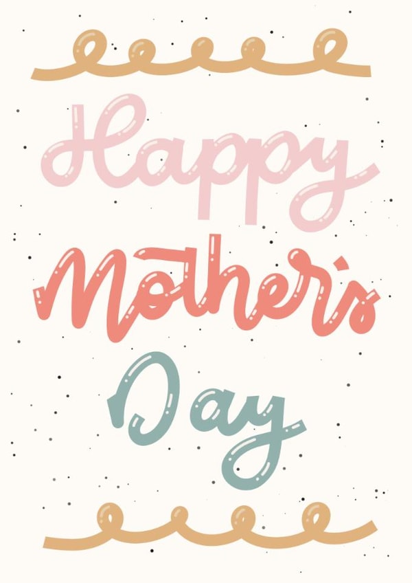Pretty Hand-lettered Mother's Day card created by Jenni Ahlberg - Jeah Design