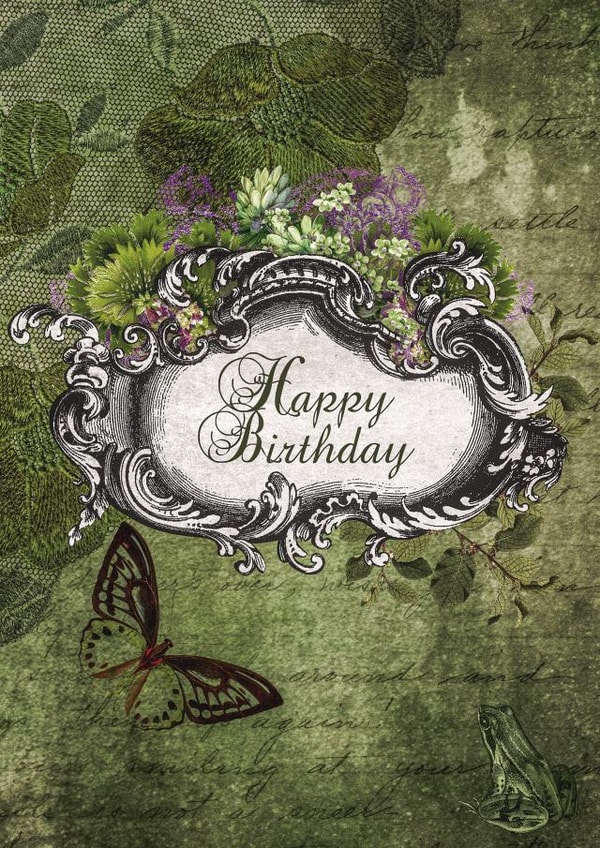 grunge botanist Birthday Card 21927 created by Stacey Belisle
