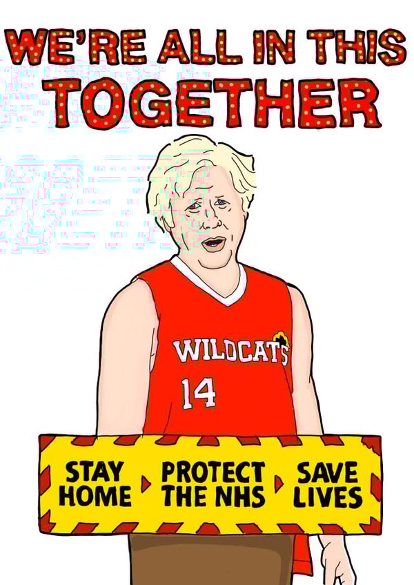 Lockdown Boris Just because Card 48582 created by Jessica East