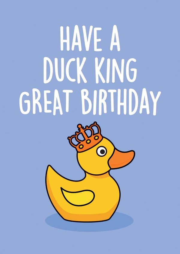 Funny Duck Birthday Card created by Thirty Mussels