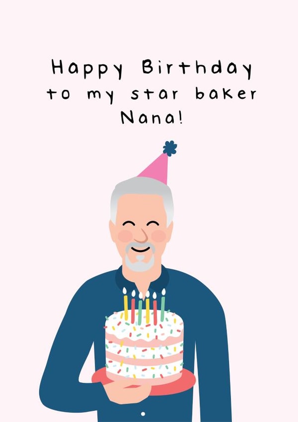 paul hollywood GBBO Birthday Card 19542 created by Fifi Designs