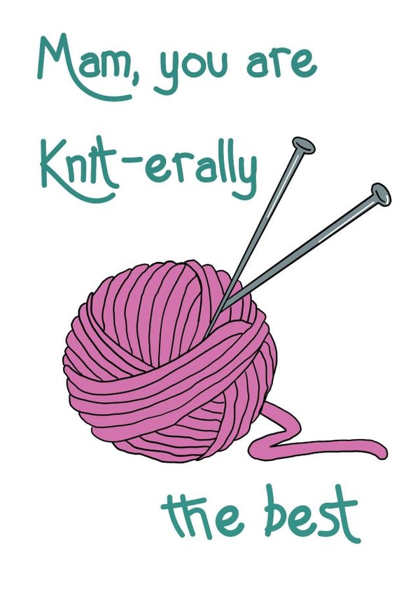 knit knitter Mothers Day Card 18851 created by Sara Fortune