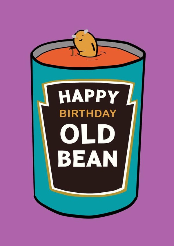 old bean bean Birthday Card 17046 created by Kewl cards