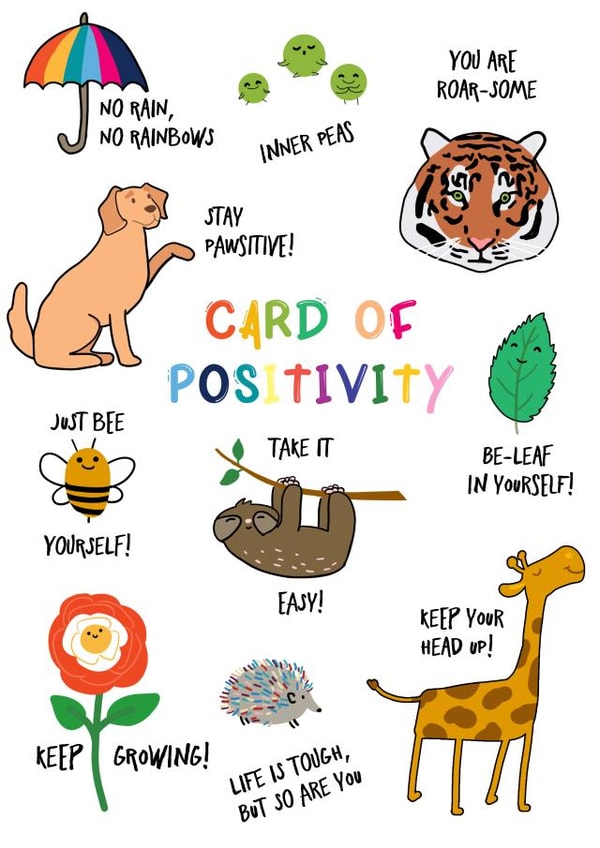 positivity tiger Love & Friendship Card 18441 created by Ollie Jolly