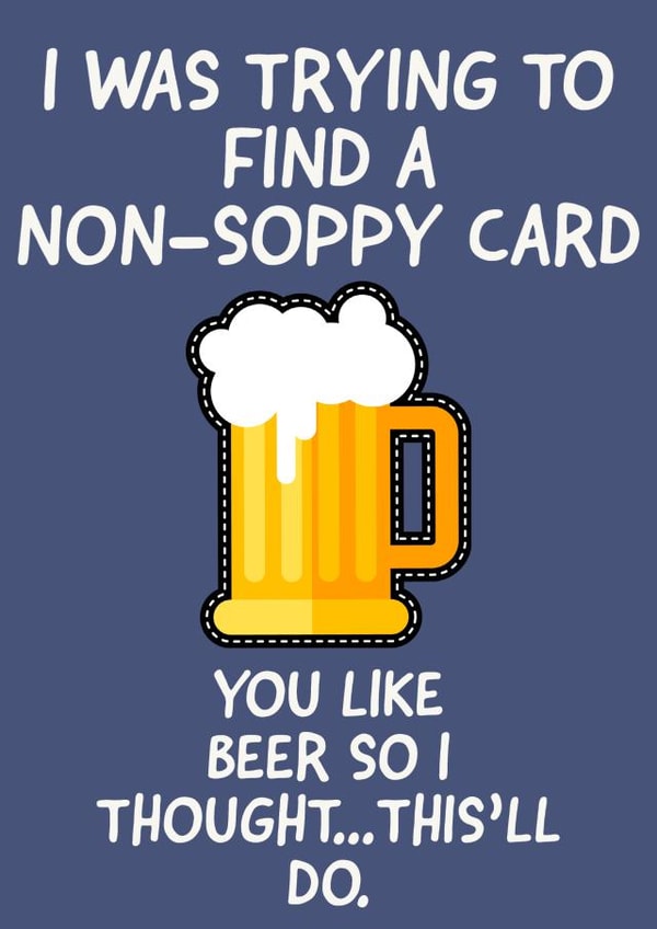 Beer birthday card created by Knees-up!