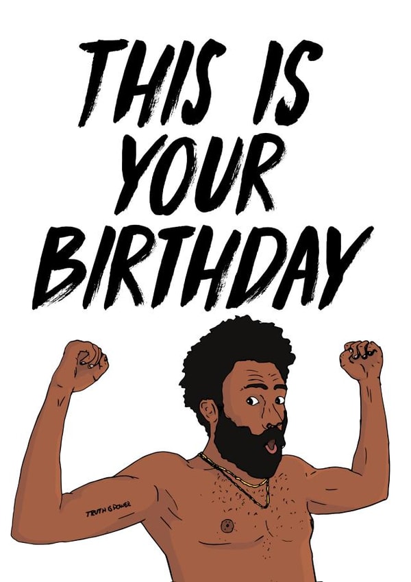 childish gambino Donald Glover Birthday Card 21807 created by Freckle & Specs
