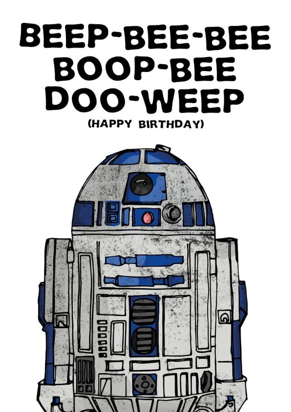 r2d2 r2d2 birthday card Card 47995 created by Freckle & Specs