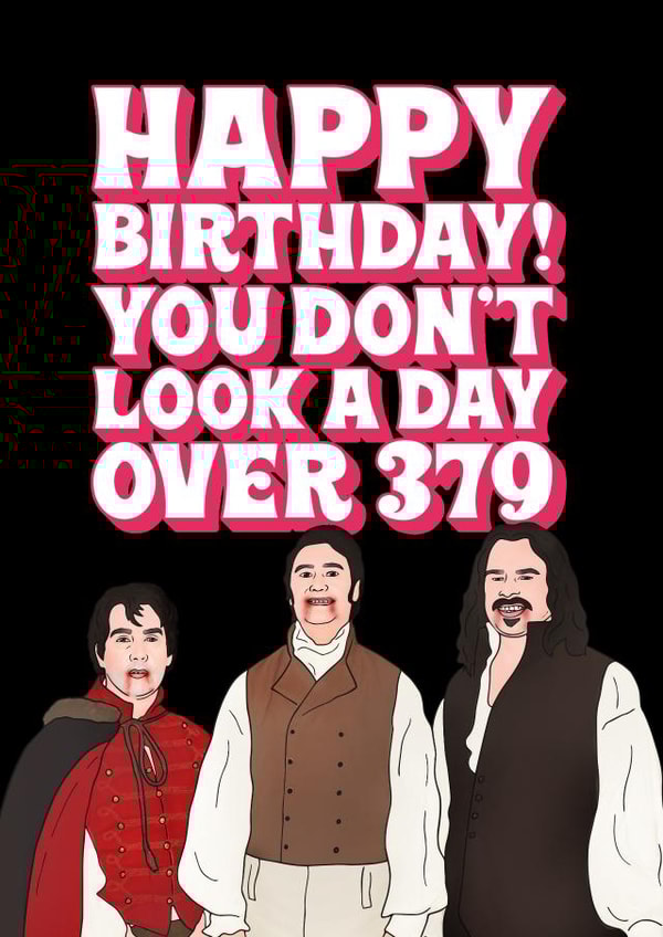 what we do in the shadows shadows Birthday Card 10140 created by Hey Huns It's Nicole