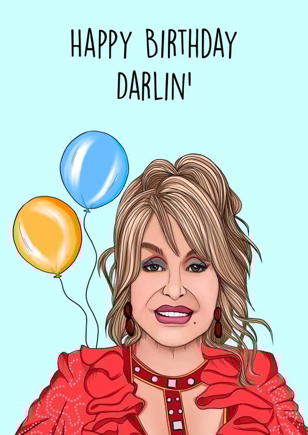 dolly parton dolly Birthday Card 20837 created by Poppy & Mabel 
