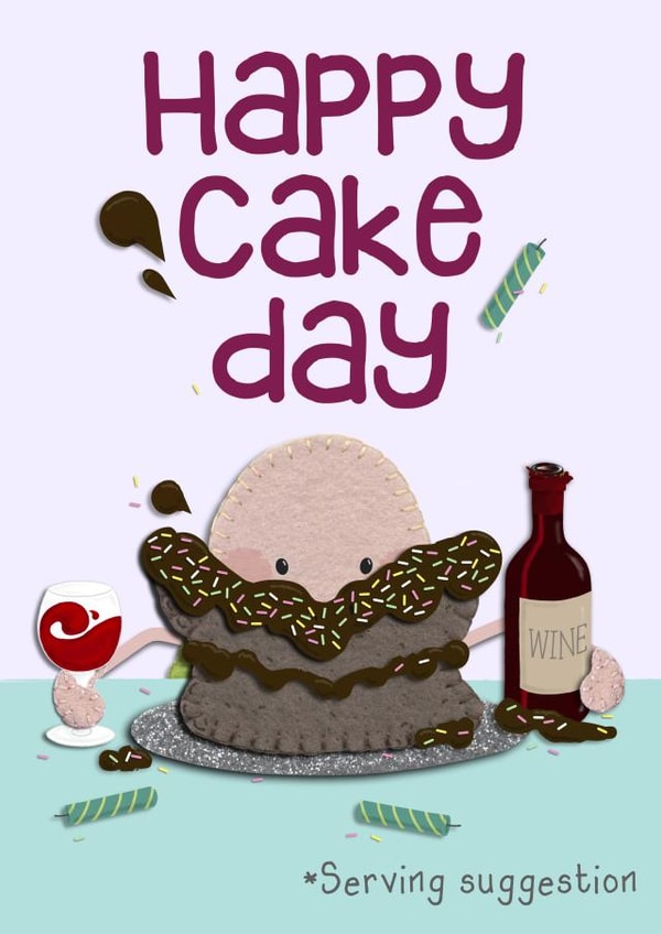 Happy Cake Day Birthday Card created by Presents Felt