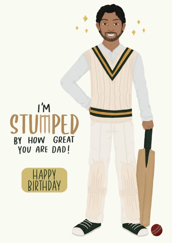 dad cricket Birthday Card 15730 created by InclusiviTwee