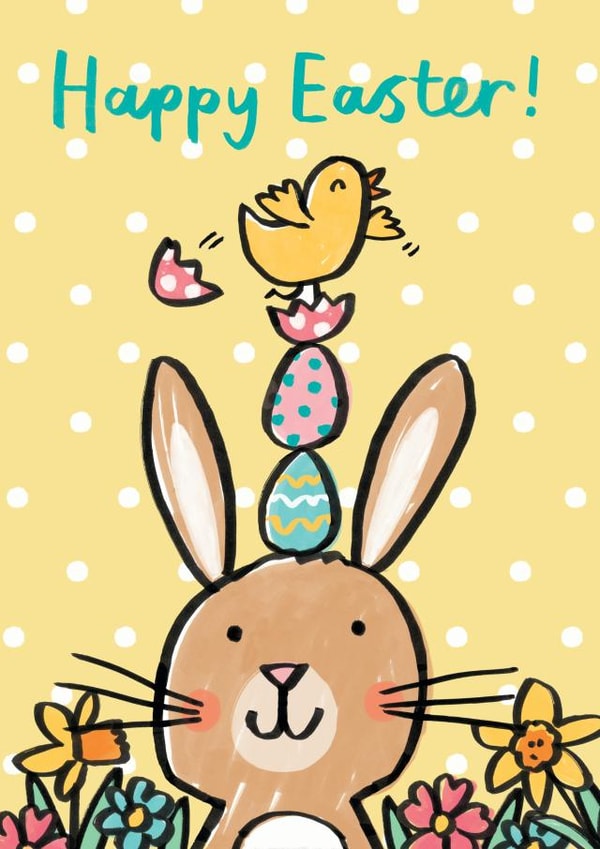 Happy Easter Easter bunny card created by Jenny Seddon