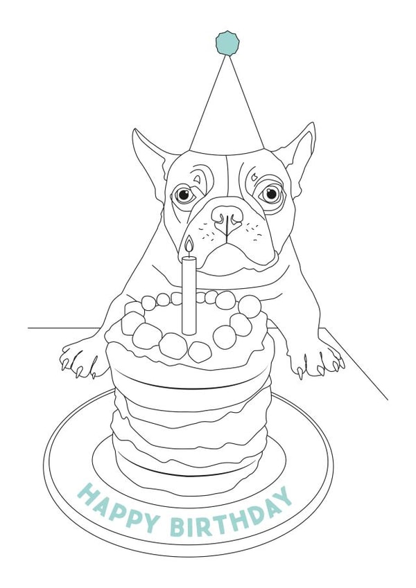 minimal minimalistic Birthday Card 21207 created by Mint Ink