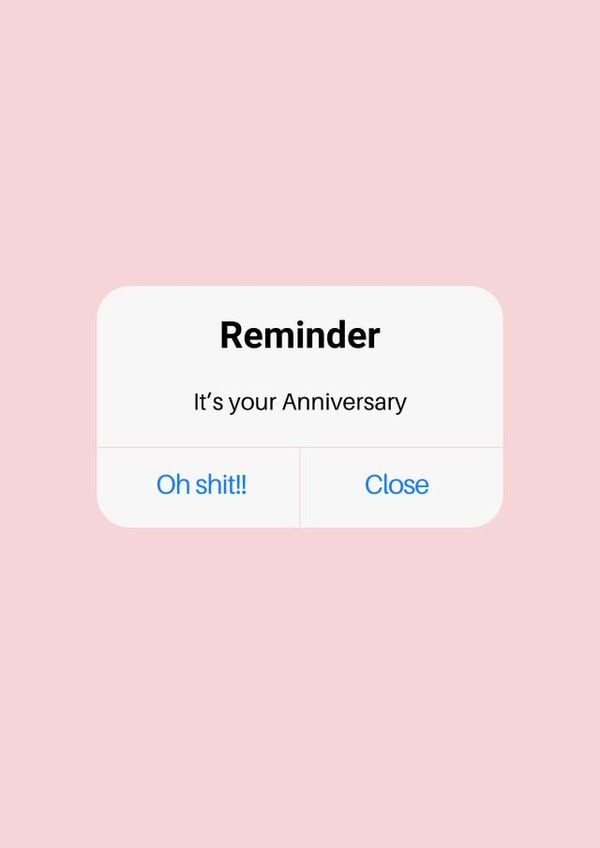 Anniversary Reminder Card created by Molly Cards UK