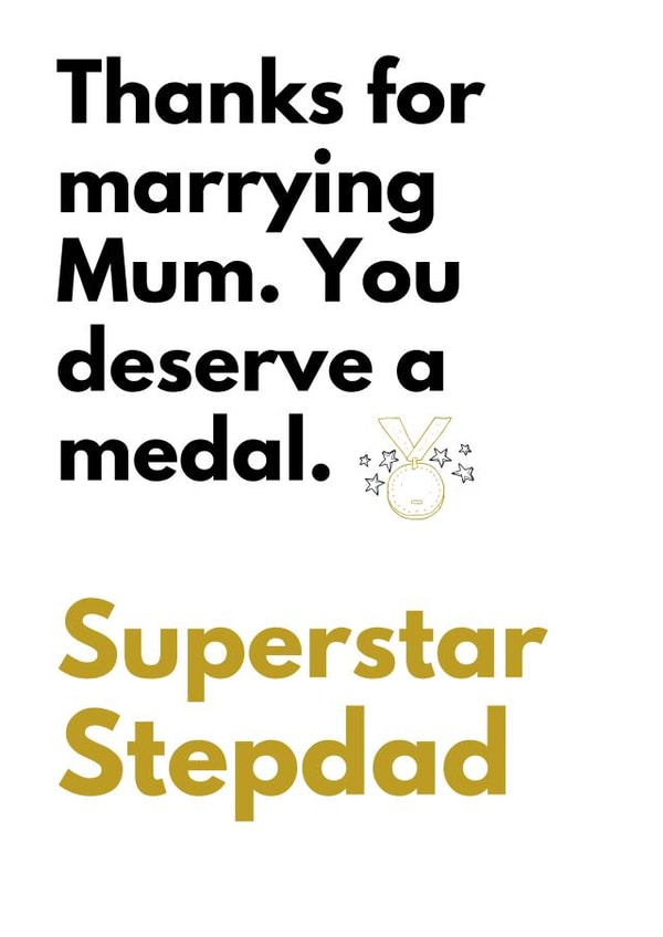 Superstar Stepdad Father's Day Card created by TOJ Designs