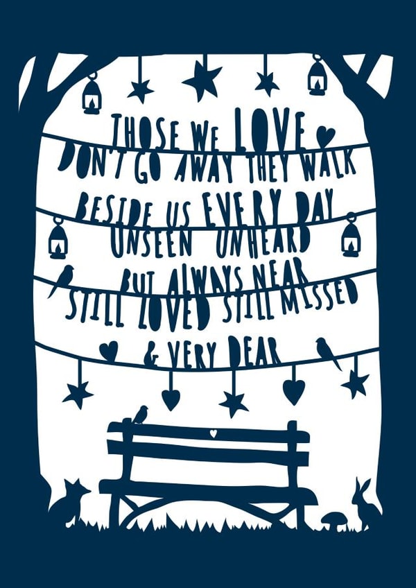 Heartfelt sympathy loss card created by Cloud Cuckoo Design