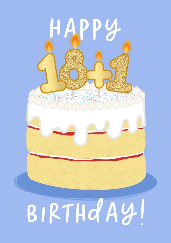 18+1 birthday cake card created by The Cake Thief