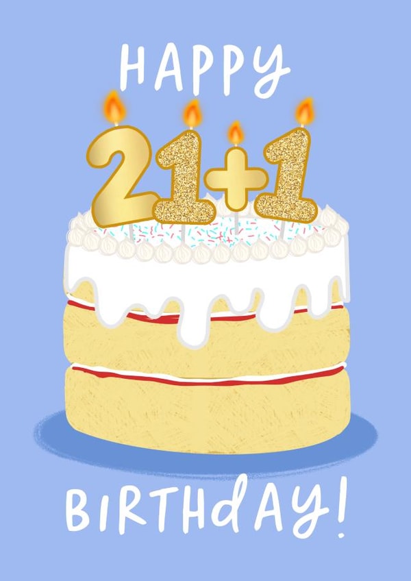 21+1 Birthday cake card created by The Cake Thief