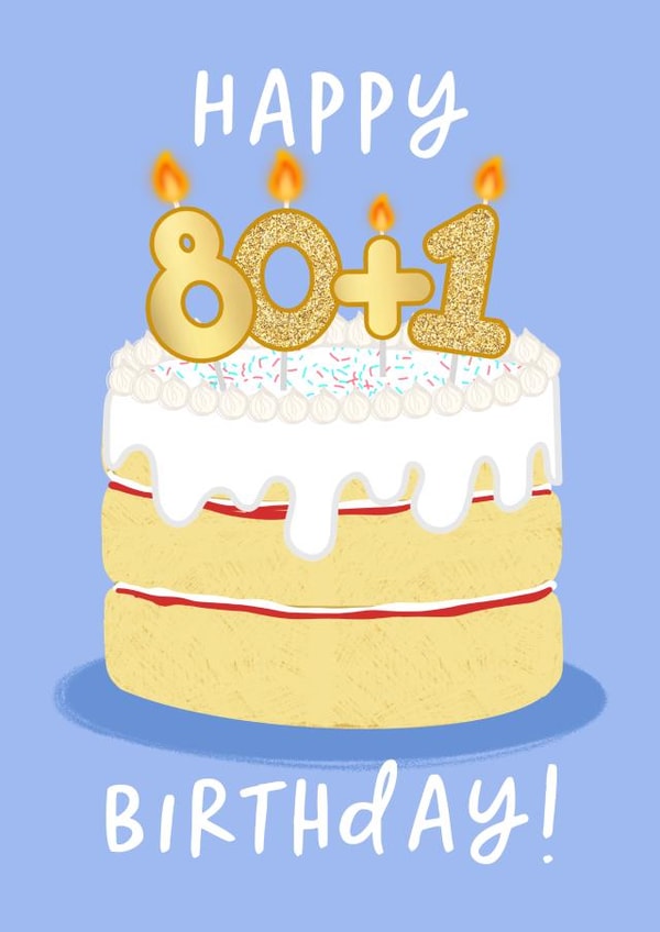 80+1 Birthday Cake Card created by The Cake Thief