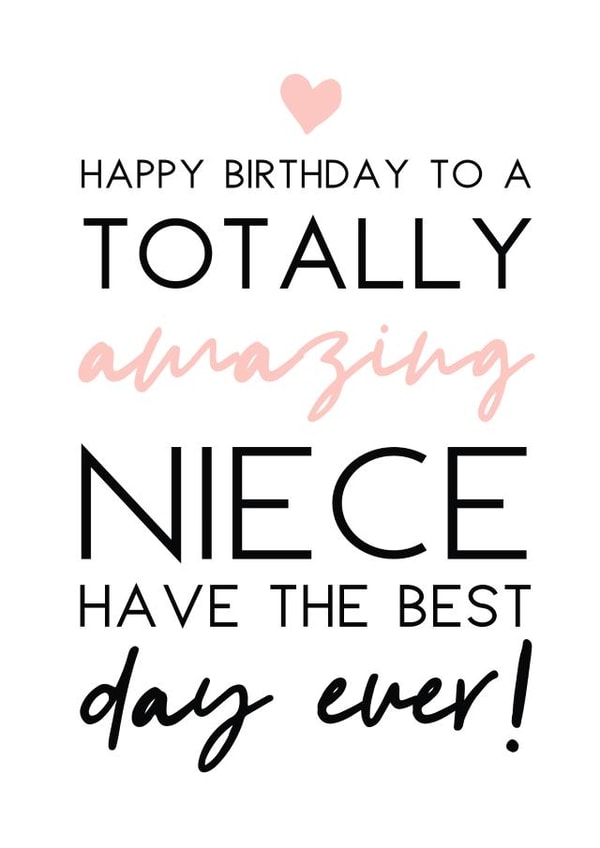 Niece female Birthday Card 5896 created by Word Up Creative