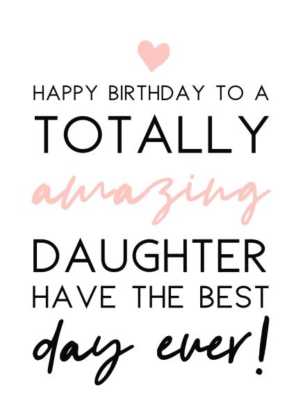 Amazing daughter birthday card card