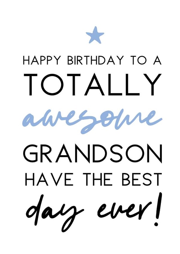 Happy Birthday Grandson created by Word Up Creative