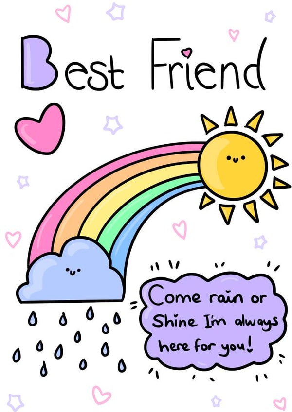 Best friend here for you card created by SugarPlumb Creations 