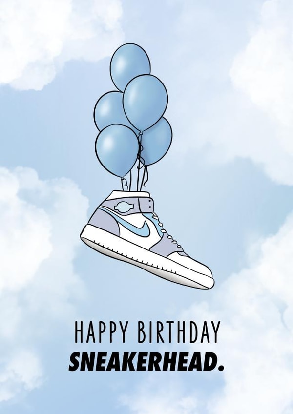 Blue Jordan 1 Sneakerhead Birthday Card created by Lauren Fernandes Designs