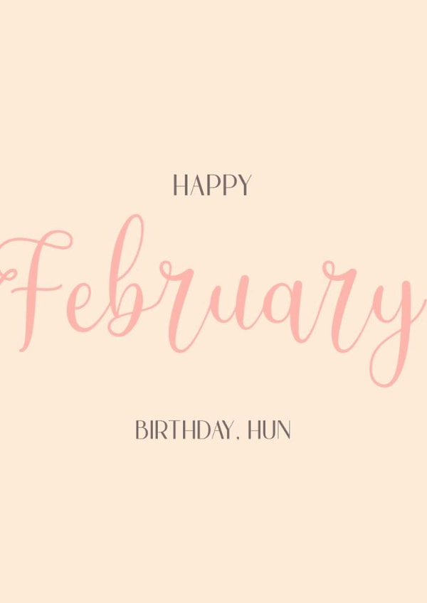 February Birthday Hun created by Lisa Anne