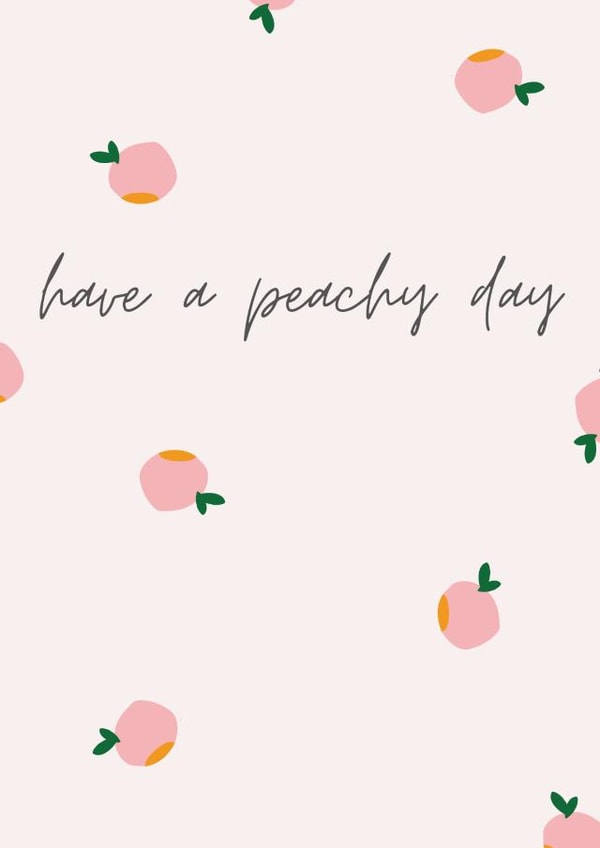 Classic Birthday Card - For Her - Peaches created by Katie Evans-Reader