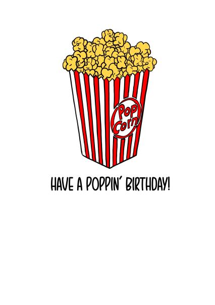 Fun Birthday Card - Popcorn - Poppin' | thortful
