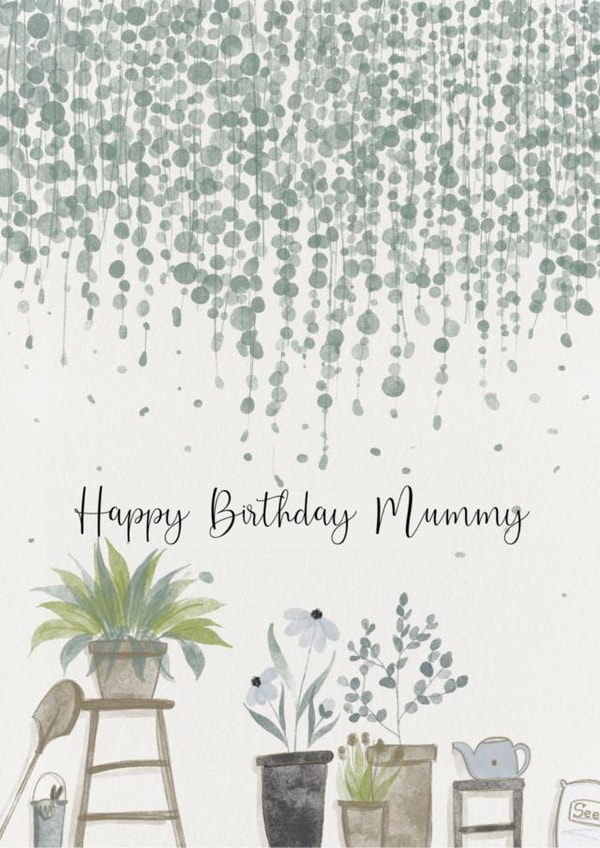 Classic Birthday Card - For Mummy - Plants created by Lili's Papers Co.