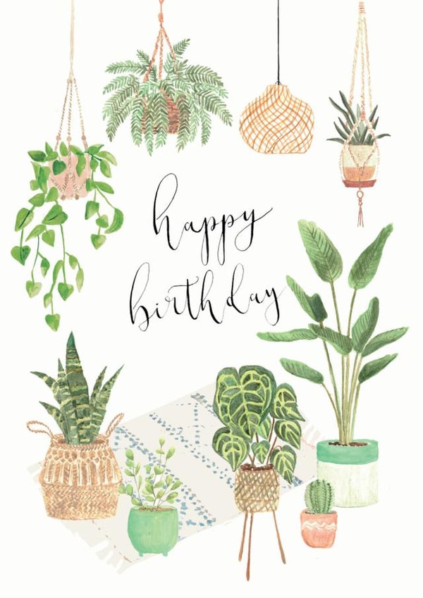 Happy Birthday Plant Card created by Sage and Hart