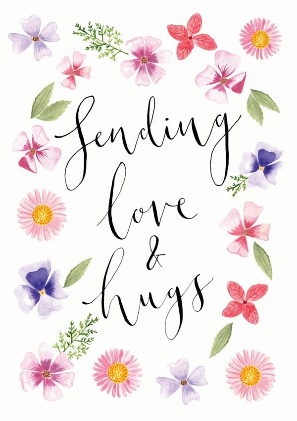 Sending Love and Hugs Floral Card created by Sage and Hart