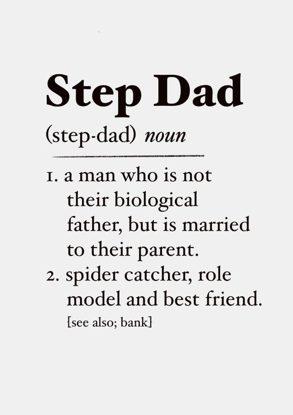 Funny And Cute Step Dad Father's Day Card created by The Girl Next Draw Cards