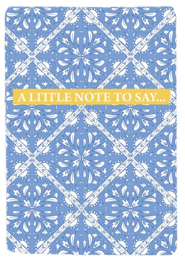 A little note to say... created by Emily Hunter