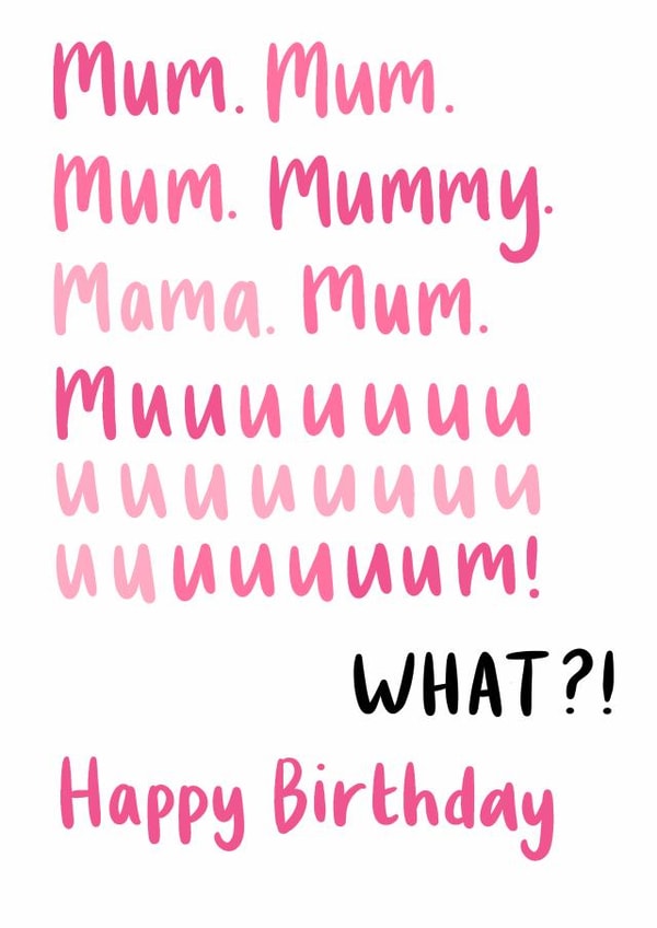 Funny Birthday card for Mum - Stewie Griffin Annoying Child created by Oops a doodle