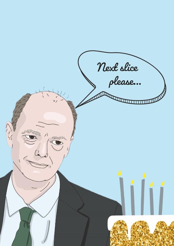 Next Slice Chris Whitty Birthday card created by Kwirk Cards