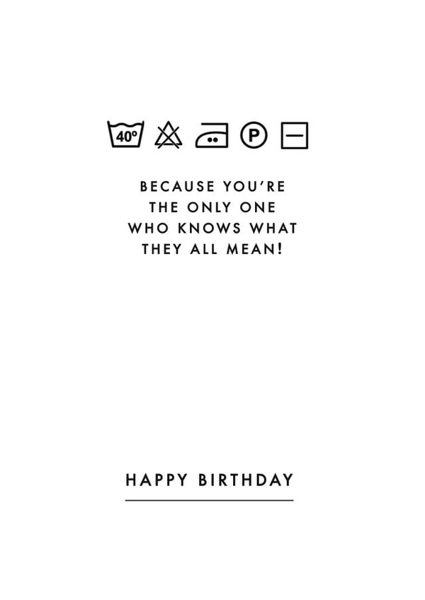 Washing and Ironing Legend Birthday Card created by Jodie Gaul & Co