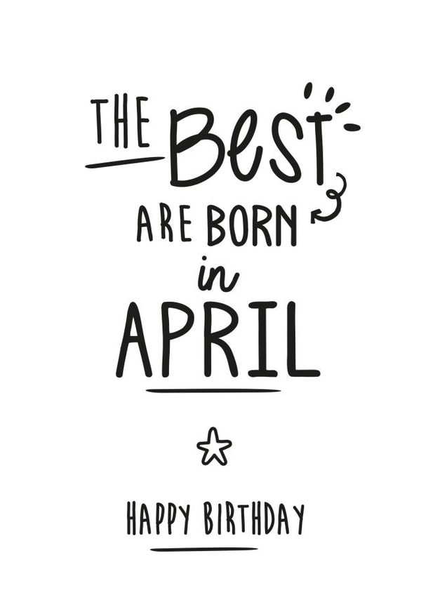 Best Are Born in April created by Jodie Gaul & Co