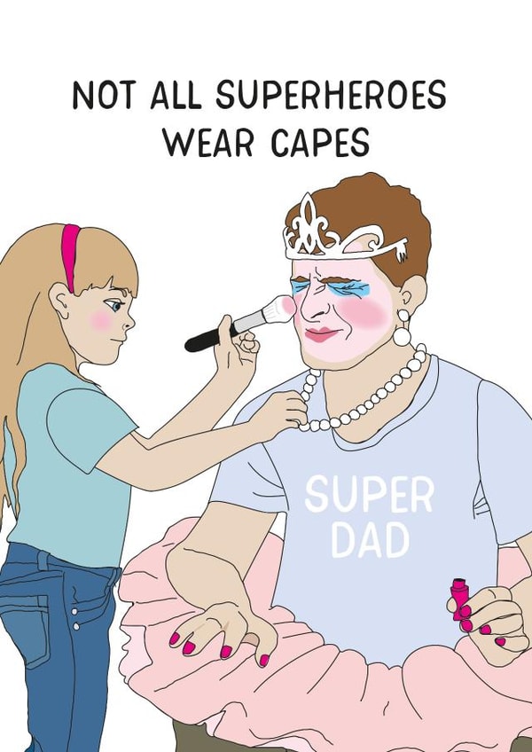 Funny Father's Day Dad and Daughter makeover created by Rachel Millson-Hill